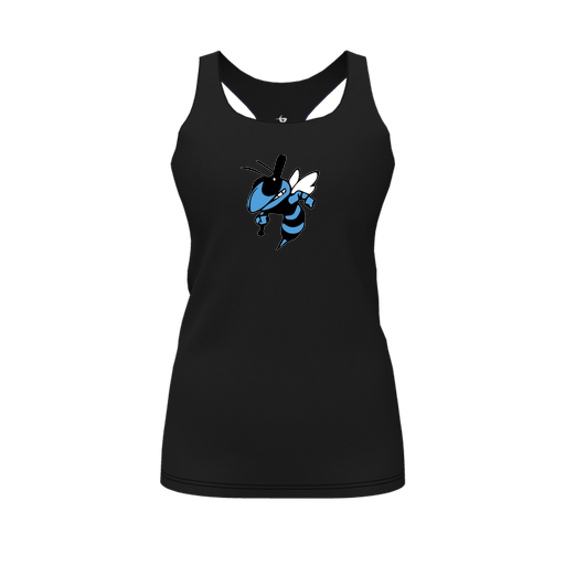 [FT0TRBBK-FYS-LOGO1] Decker Racerback Tank Top (Female Youth S, Black, Logo 1)