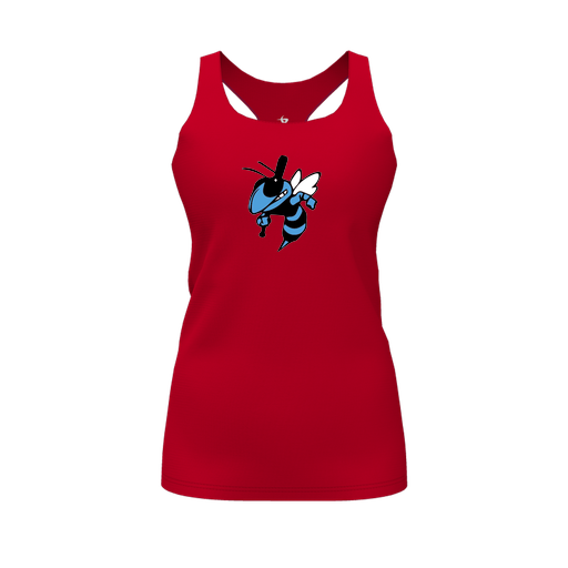 [FT0TRBRD-FYS-LOGO1] Decker Racerback Tank Top (Female Youth S, Red, Logo 1)